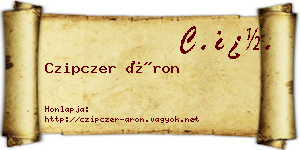 Czipczer Áron névjegykártya